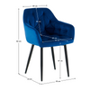 Scaun Dining, Albastru Regal, Velvet - CentrumScaune.ro