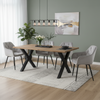 Scaune Dining, Velvet, Gri deschis luminos