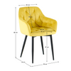 Scaun de Bucatarie, Galben, ţesătură Velvet galben - CentrumScaune.ro