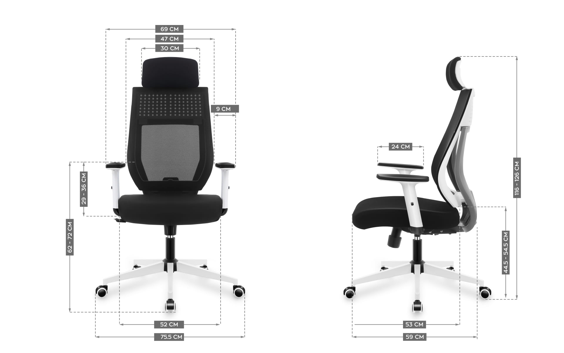 Scaun ergonomic de birou ajustabil cu suport conturat si functie SoftFLex - MANAGER-3.9-Black