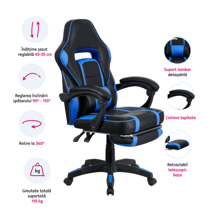 Scaun gaming ergonomic de birou, 8069