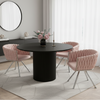 Scaun Dining Rotativ, Roz Pudrat,Catifea - CentrumScaune.ro
