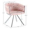 Scaun Dining Rotativ, Roz Pudrat,Catifea - CentrumScaune.ro