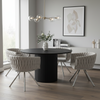 Scaune Sufragerie Rotative, Serena, Gri Deschis, velvet - CentrumScaune.ro