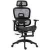 Scaun birou, scaun de birou ergonomic din plasă cu brațe, 3D, spătar inclinabil negru