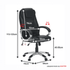 Scaun directorial cu masaj, telecomanda, Commode, piele ecologica, Negru