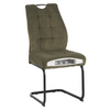 Scaun Dining, Catifea, Arcuri, Verde Kaki