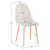 Scaun Dining, Catifea, Velvet, Alb