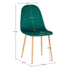 Scaun Dining, catifea, Velvet smarald/fag, Liga