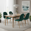 Scaun Dining, catifea, Velvet smarald/fag, Liga