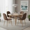 Scaun Dining, Catifea, Maro, Picioare Lemn Natur