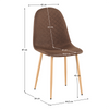 Scaun Dining, Catifea, Maro, Picioare Lemn Natur