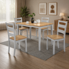 Set de sufragerie 1+4, stejar natural/gri deschis, IORAM