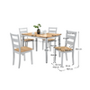 Set de sufragerie 1+4, stejar natural/gri deschis, IORAM