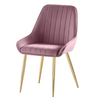 Scaun Dining / Living Pherlia – Roz Prăfuit / Auriu