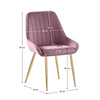 Scaun Dining / Living Pherlia – Roz Prăfuit / Auriu