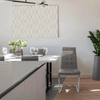 Scaune Dining de bucatarie, sanie metalica, textil