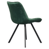 Scaun de dining SAMA, Velvet verde închis cu picioare metalice negre
