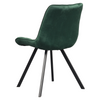 Scaun de dining SAMA, Velvet verde închis cu picioare metalice negre