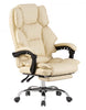 Scaun directorial cu suport picioare, funcție recliner, RSI, Crem