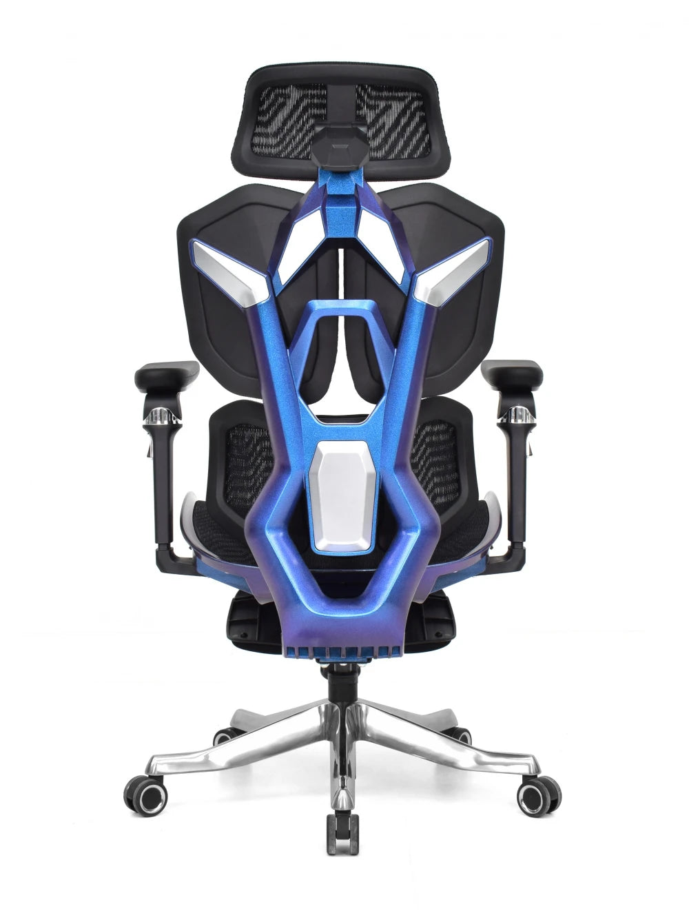 Scaun ergonomic cu brate reglabile 6D,Suport Lombar Reglabil, Tetieră 4D, Sezut Translatie, Reclinare, Suport Picioare, Mesh, Negru/Colorful