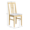 Scaun Dining, Cadru din lemn Natur