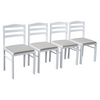 Set Scaune + Masa Dining Alba, 1+4, alb/gri bej, SOMEN