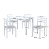 Set Scaune + Masa Dining Alba, 1+4, alb/gri bej, SOMEN