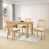 Set de sufragerie 1+4, lemn masiv, natural Autentic. Durabil. 100% Lemn Masiv