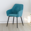 Fotoliu Dining Modern, Țesătură Bouclé, Verde Smarald, Skiathos