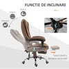 Scaun Birou cu Încălzire și Masaj – Model XL8755, Maro