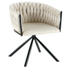 Scaun Dining Rotativ, Bej, Velvet - CentrumScaune.ro