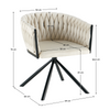 Scaun Dining Rotativ, Bej, Velvet - CentrumScaune.ro