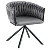 Scaune Dining Modern, Velvet gri/negru - CentrumScaune.ro