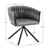 Scaune Dining Modern, Velvet gri/negru - CentrumScaune.ro
