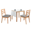 Set de sufragerie cu masa pliabilă 1+2, stejar natural/gri închis, KOREL