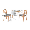 Set de sufragerie cu masa pliabilă 1+2, stejar natural/gri închis, KOREL