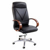 Scaune Directorial scaun ergonomic  MANERE LEMN NUC tapitat piele naturala 005A Negru - CentrumScaune.ro