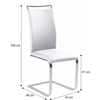 Scaune bucatarie de lux italian, tapitat piele ecologica 1050 Alb, l42xA44xH53 cm - CentrumScaune.ro