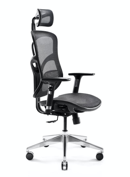 Scaun ergonomic multifunctional VE 5903 Negru, sprijin gât, spătar/cotiere reglabil