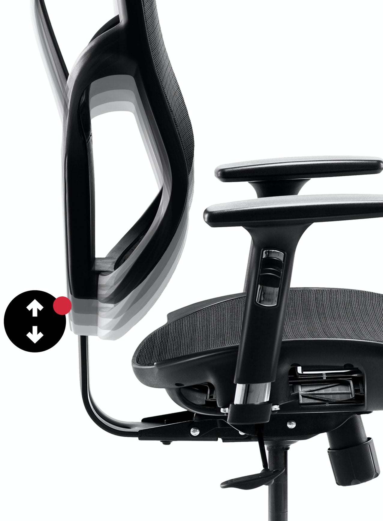 Scaun ergonomic multifunctional VE 5903 Negru, sprijin gât, spătar/cotiere reglabil