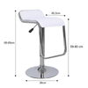 Scaun bar cu şezut rotativ şi reglabil în înălţime Material: piele ecologică - CentrumScaune.ro