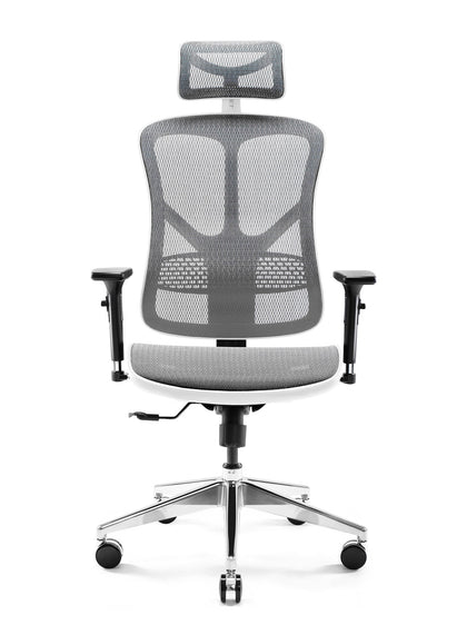 Scaun ergonomic multifunctional VE 5901 Alb-Gri