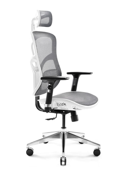 Scaun ergonomic multifunctional VE 5901 Alb-Gri