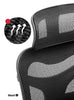 Scaun birou ergonomic multifunctional CDM 9500 Negru, reglaj Spătar/Tetiera