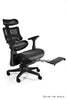 Scaun Ergonomic Multifunctional, Brate Reglabile, Sezut Culisabil, Suport Picioare, Negru, Ergothrone