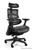 Scaun Ergonomic Multifunctional, Brate Reglabile, Sezut Culisabil, Suport Picioare, Negru, Ergothrone
