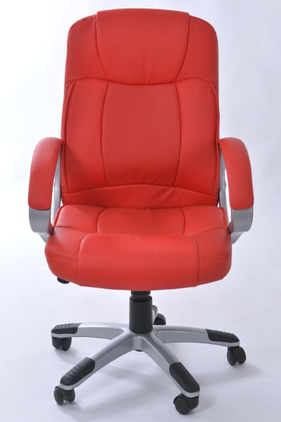 Scaune de birou ergonomice, tapitat piele ecologica 7061 portocaliu,rosu,verde, l52xA48xH62 - CentrumScaune.ro