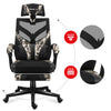 Scaun gaming, perna lombară, suport picioare, funcție sezlong, material textil, Negru/Forest