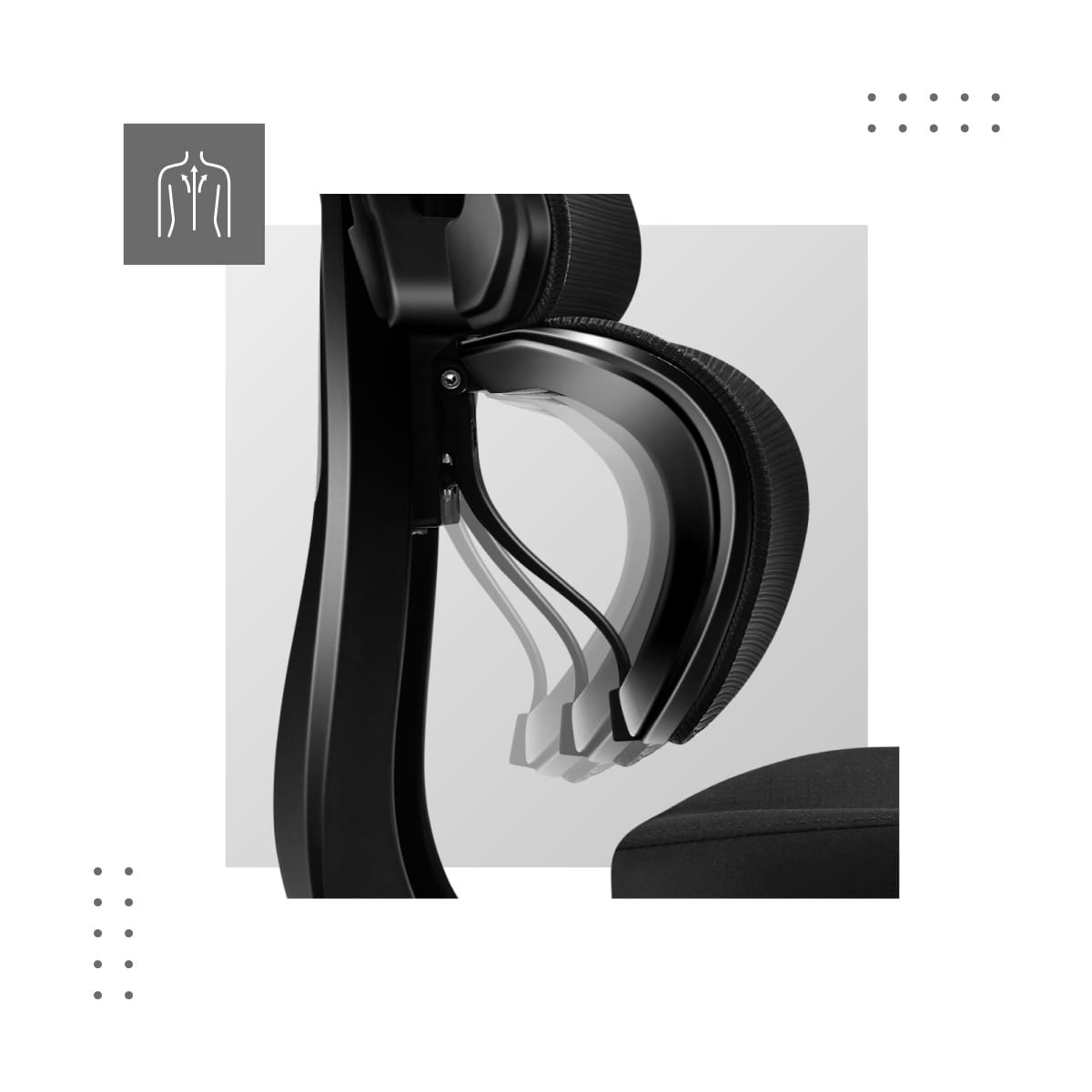 Scaun ergonomic de birou MAGNUM ELITE, Tetiera, Utilizare 8 ore/zi, Suport lombar, Negru